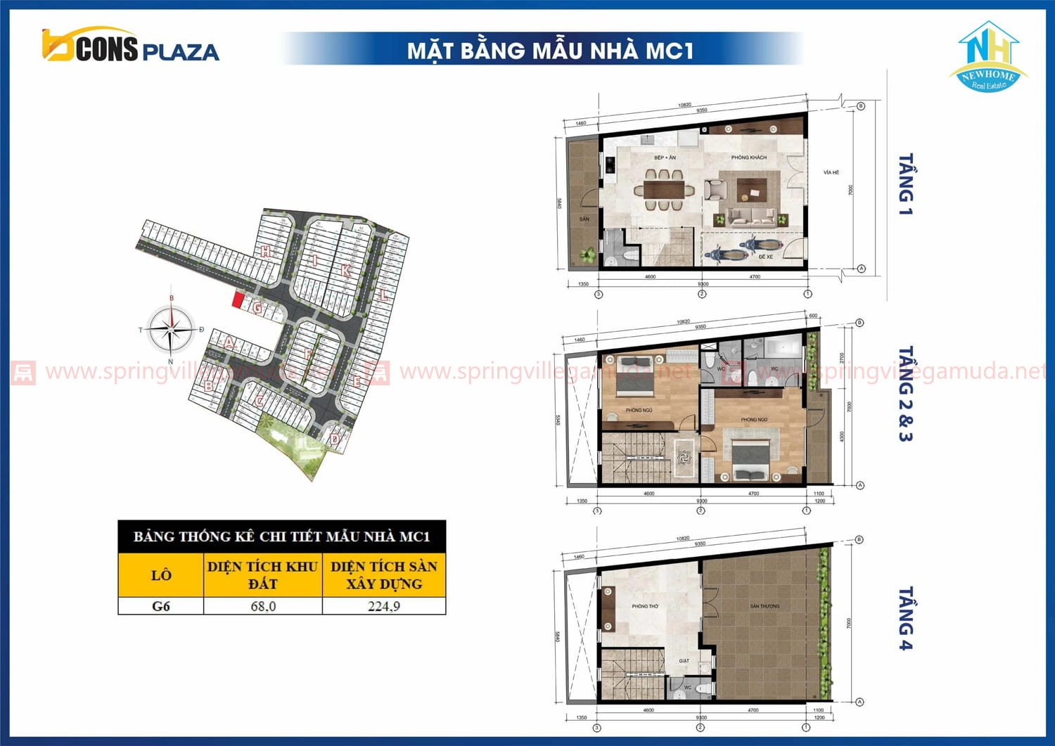 Mặt bằng & thiết kế Bcons Uni Valley